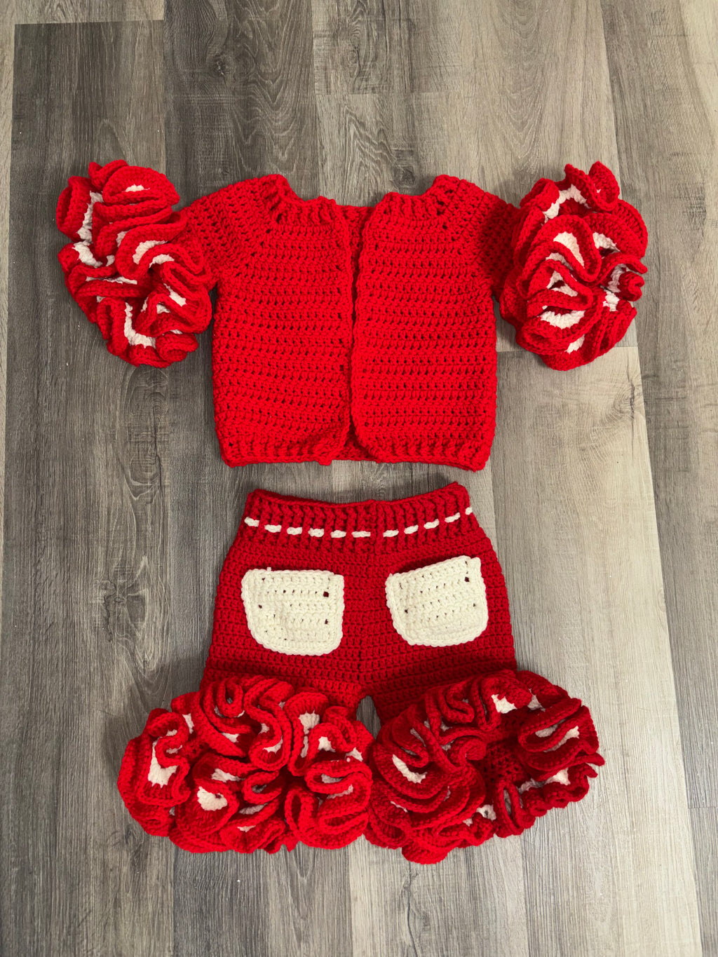 Crochet Ruffle Set